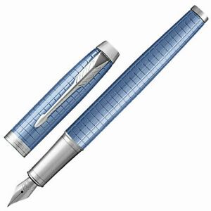 Fountain Pen Parker Im Premium Blue Ct Body Blue Engraved Chrome Blue 1931688...