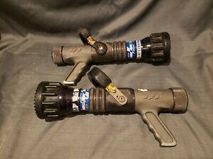TWO TFT Fire Hose Nozzle Task Force Tip Automatic 50-350 GPM 16&#034; stream fog flus