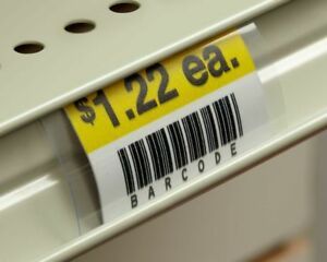 Clear Gondola Shelf Insert Strips Plastic Tag Shelf Label Holders 3.5&#034;- 500LOT