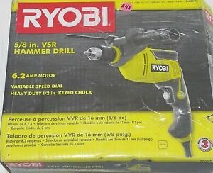 Ryobi D620H 5/8&#034; 6.2 Amp Heavy Duty Variable Speed Corded Hammer Drill