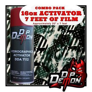 16oz hydrographic film / activator We the People Skulls hydro dip dipping wizard