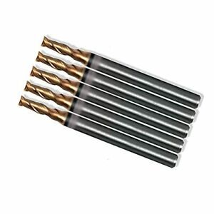 Jarrow Tool Square End Carbide Mill Set Pack of 5 - 1/4 End Mill for Alloy St...