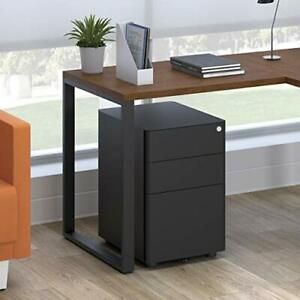 HON Basyx Commercial-Grade Modern Mobile Steel Pedestal Filing Cabinet Standa...