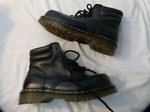 DM DR MARTENS INDUSTRIAL BOOTS UK 6 STEEL TOE CAPS BLACK PUNK GOTHIC