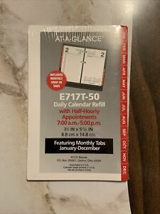 At-A-Glance E717T-50 Monthly Tabs Only: 3-1/2x5 - 27/32&#034; That Snap In No Refill