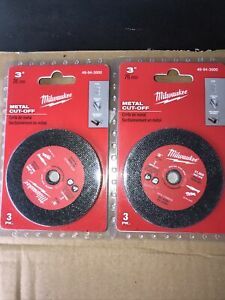 (2) Milwaukee 49-94-3000 3 Inch Metal Cut Off Wheels - (2) Packs of 3 (6Total)