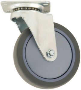 5&#034; TPR Swivel Caster, Non-Marking 350-lb., Gray