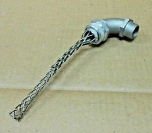 NEW FLEXCOR CG60890 3/4&#034; STRAIN RELIEF CORD GRIP 90 DEGREE .375-.500&#034; (2 AVAIL)