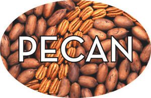 500 per roll PECAN 2&#034; Oval Food Label Stickers
