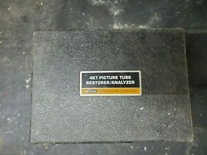 B&amp;K 467 Picture Tube Restorer / Analyzer powers on, with 10 adapters