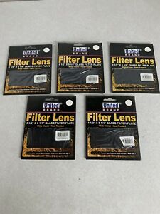 WELDING HELMET GLASS FILTER LENS PLATE 4-1/2&#034; X 5-1/4&#034; SHADE # 13 DARK QTY 5