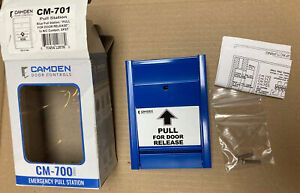 CAMDEN DOOR CONTROLS CM-701 BLUE Emergency PULL STATION