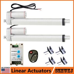 2 Dual 1500N Electric Linear Actuator +Positive Inversion Controller +Bracket EL