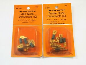 Archer 10 Pack Insulated Male and Female Quick Disconnects 3038 / 3039