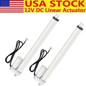 2 Linear Actuators 18&#034; Stroke 1500N 330lbs Motor Motion for Car Boat Auto Use EL