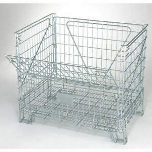 NASHVILLE WIRE C324233W2 Collapsible Container,32 In L,Silver