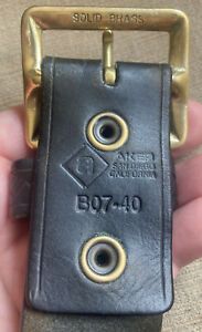 Aker 1-3/4&#034; Garrison 46” Belt B07-40 Duty Cop Police Security Equipment Brass
