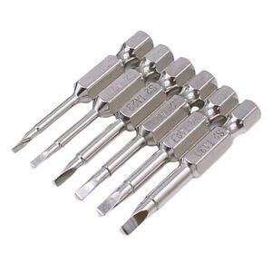 6 Pack Magnetic Triangle Screwdriver Bits S2 Steel 1/4 Hex Shank Electric