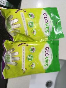Disposable Gloves, 200 Pcs Plastic Gloves for Kitchen Cooking Cleaning Food Hand