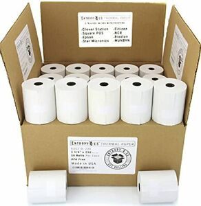 Thermal Paper Rolls 3 1/8 x 230 - American Made 50/pack BPA Free CC Receipt p...