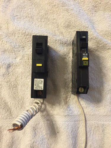 Qty-2 square d gfi breakers for sale