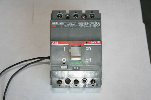 Abb s1n 70amp circuit breaker with 24v dc shunt trip for sale