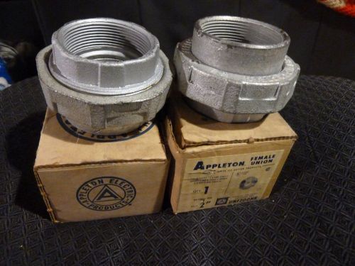 Lot 2 appleton electric unf200nr  2 inch female union,hazloc,malleable iron for sale