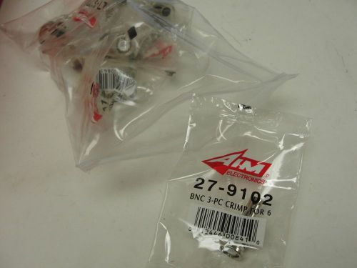 AIM Electronics ( LOT OF 8) 27-9102, BNC 3-PC crimp