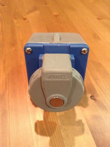 Hubbell Pin and Sleeve Receptacle 320R6W With Back Box HBL320R6W