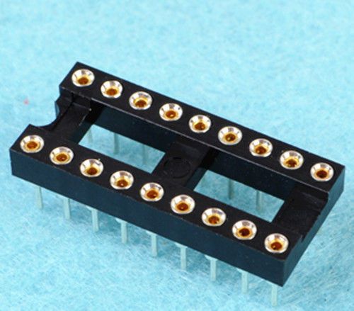 10pcs dip 18 pin round 2.54mm pitch ic adaptor socket connector new for sale