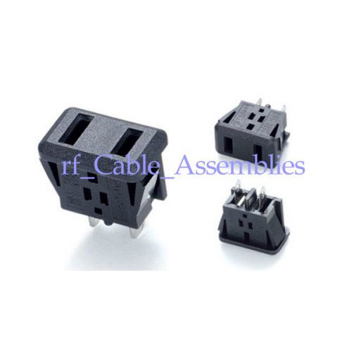 IEC Power supply socket adapter AC 125V 12A Black