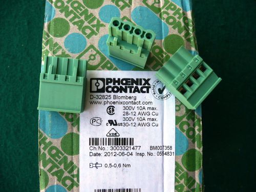 Phoenix contact mvstbw 2,5/4-st circuit board connector,  box of 50 for sale