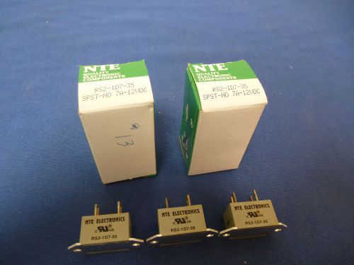 Lot of 3 nte rs2-1d7-35 spst-no 7a-12vda mountable solid state relay for sale