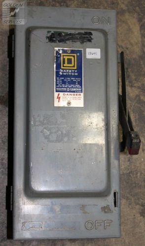 Square d h361 safety switch 600v 30a 3ph series d2 (broken latch) for sale