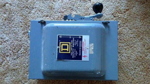 Square d 82252 double throw safety switch 60 amp 600v manual transfer switch a1 for sale