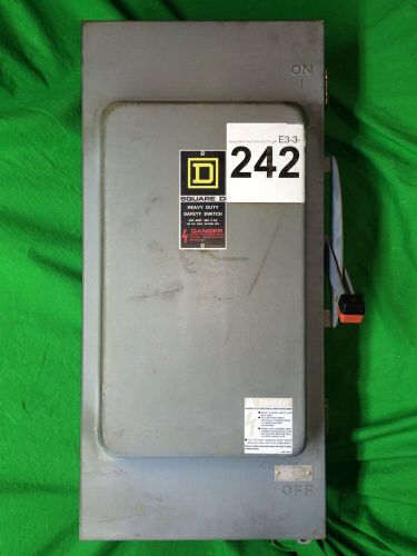 SQUARE D 600VAC, 200A, FUSIBLE SAFETY SWITCH DISCONNECT H-364AWK SER.E1