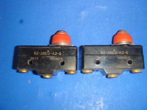 NEW LOT OF 2, MICRO SWITCH, BZ-2RDS-A2S, LIMIT SWITCH, NEW NO BOX