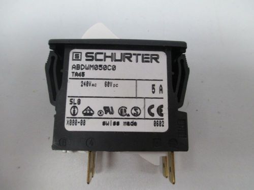 New schurter abdwm050c0 ta45 power switch circuit breaker 240v-ac 5a d269848 for sale