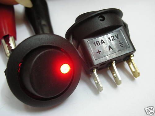 10,red led light 12v car rocker off/on spst switch dr for sale