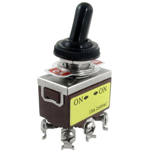 AC 250V 15A on/on 2 Position DPDT Toggle Switch with Waterproof Boot Xmas Gift