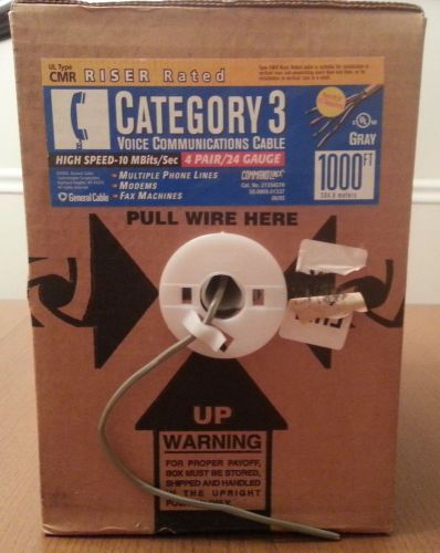 Generalcable high speed category 3, 4 pair/24 gauge cable appox 700 feet. for sale