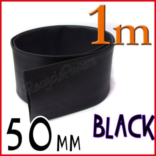 1m Black 50mm Tube Sleeving Heat Shrink Tubing