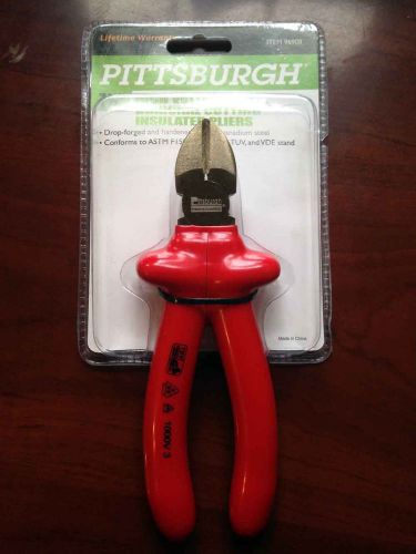 Pittsburgh 7-1/2&#034; High Voltage Diagonal Cutting Insulated Pliers #96908
