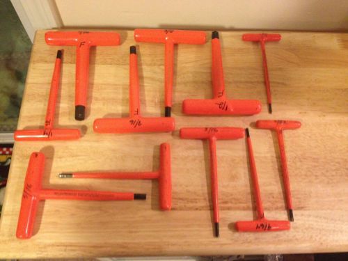 Cementex Insulated SAE T-Handle Allen wrench set