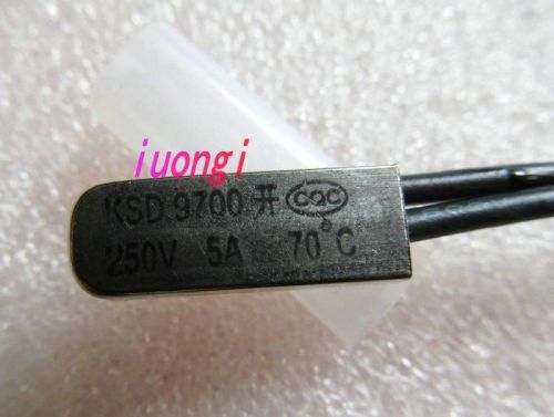 3pcs ksd9700 70?c 250v 5a thermostat temperature bimetal switch no normally open for sale