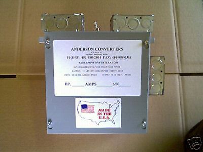 NEW!! 7-1/2  Hp Rotary Phase Converter PANEL