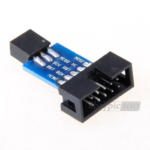10 Pins to 6 Pin Convertor Adapter for ATMEL ISP Programmer AVRISP USBASP