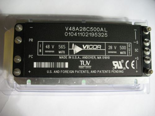 VICOR V48A28C500AL DC/DC CONVERTER MODULE 48V IN 28VOUT 500 WATTS