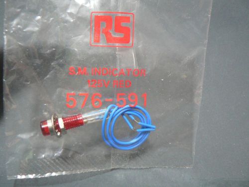 5 pcs camdenboss 6.4mm prominent red neon panel mount indicator 125v lead wire for sale
