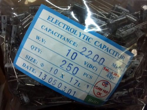10v2200uf 10v 10x17mm Electrolytic Capacitor  250PCS